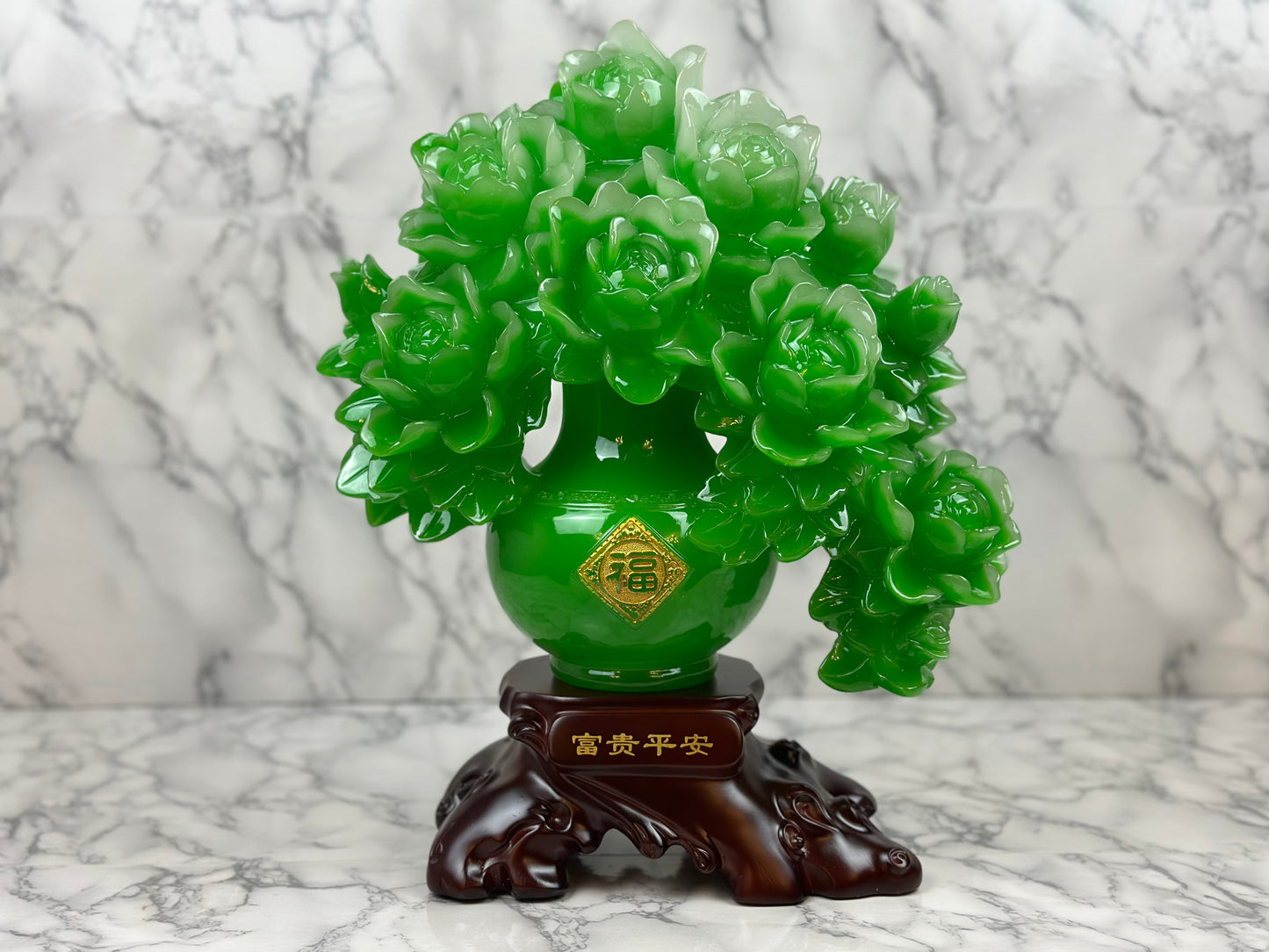 Green Peony - Jade's Feng Shui Oasis