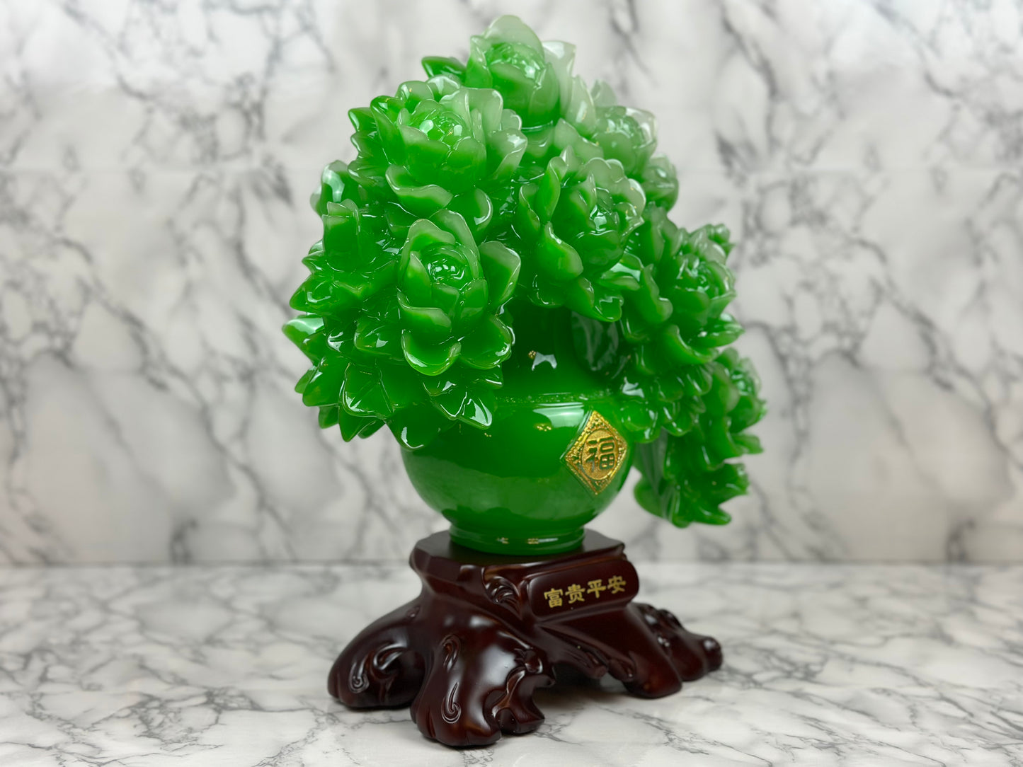 Green Peony - Jade's Feng Shui Oasis