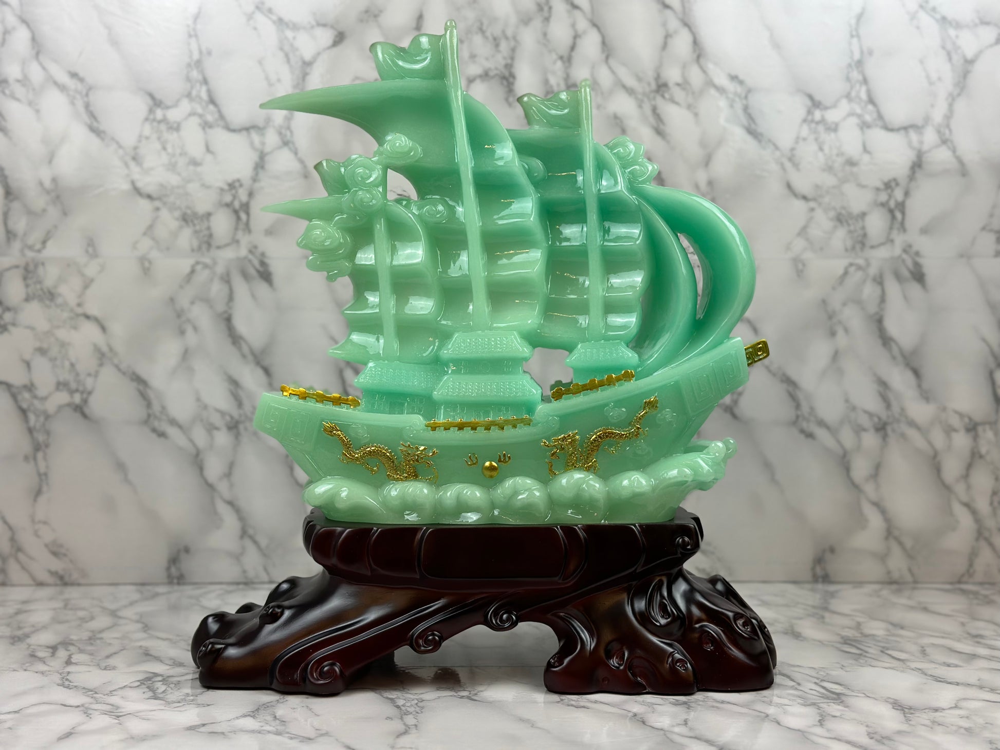 Ice Jade Wealth Ship - Jade's Feng Shui Oasis