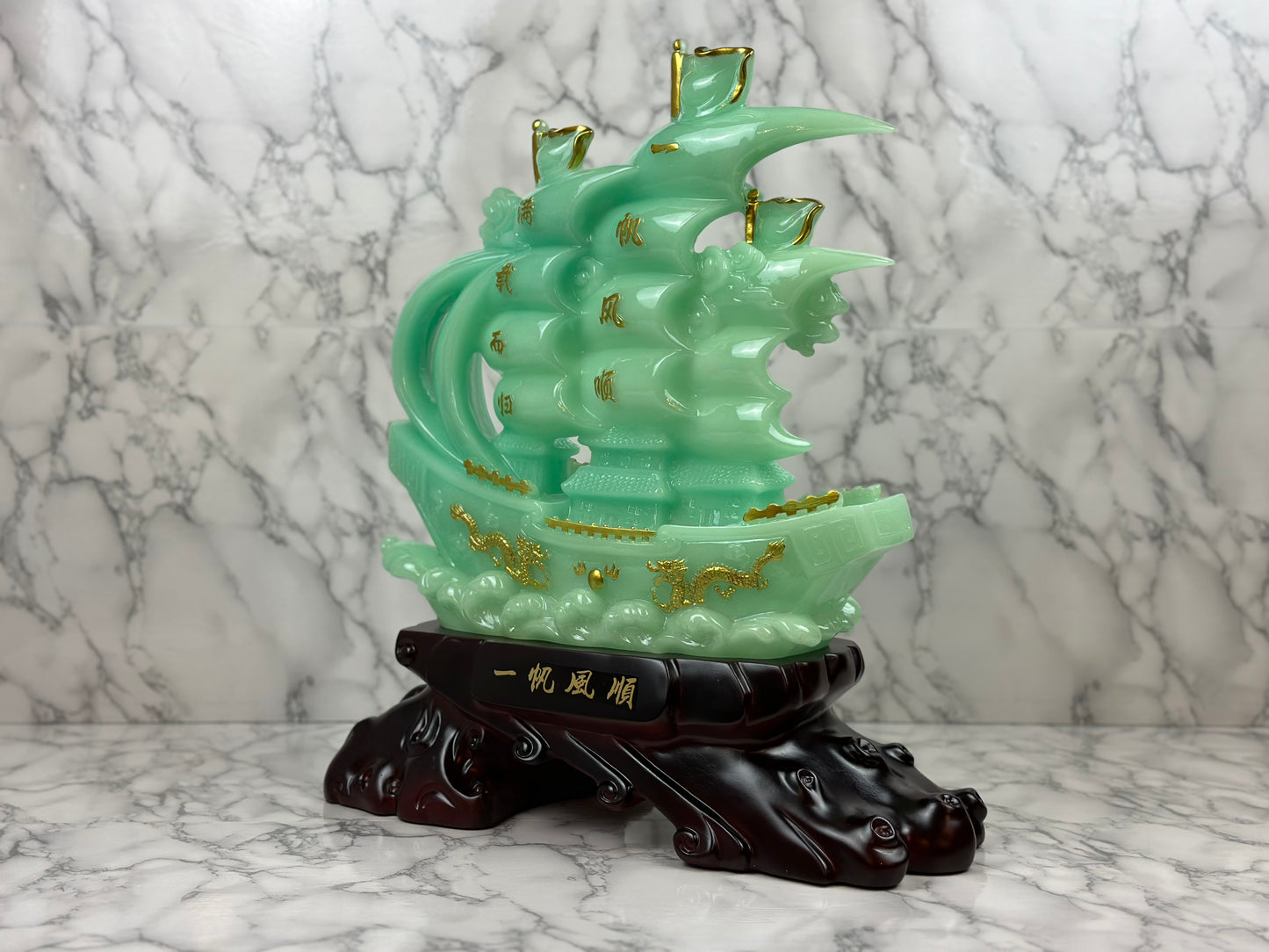 Ice Jade Wealth Ship - Jade's Feng Shui Oasis