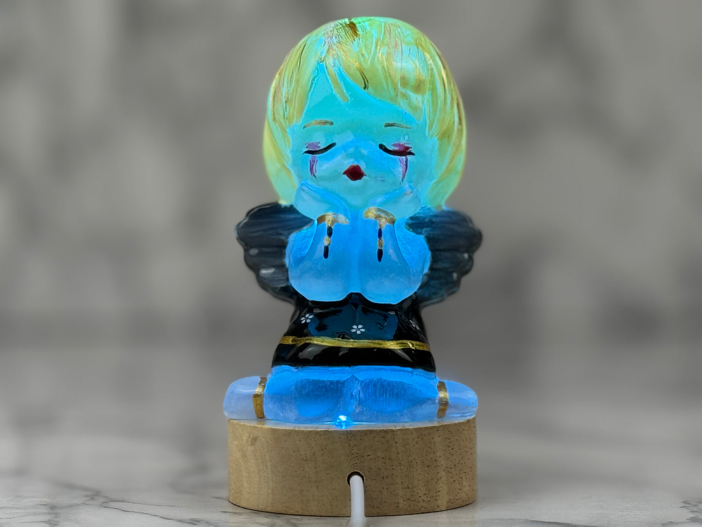 Hand painted Kuromi Selenite Crystal - Jade's Feng Shui Oasis