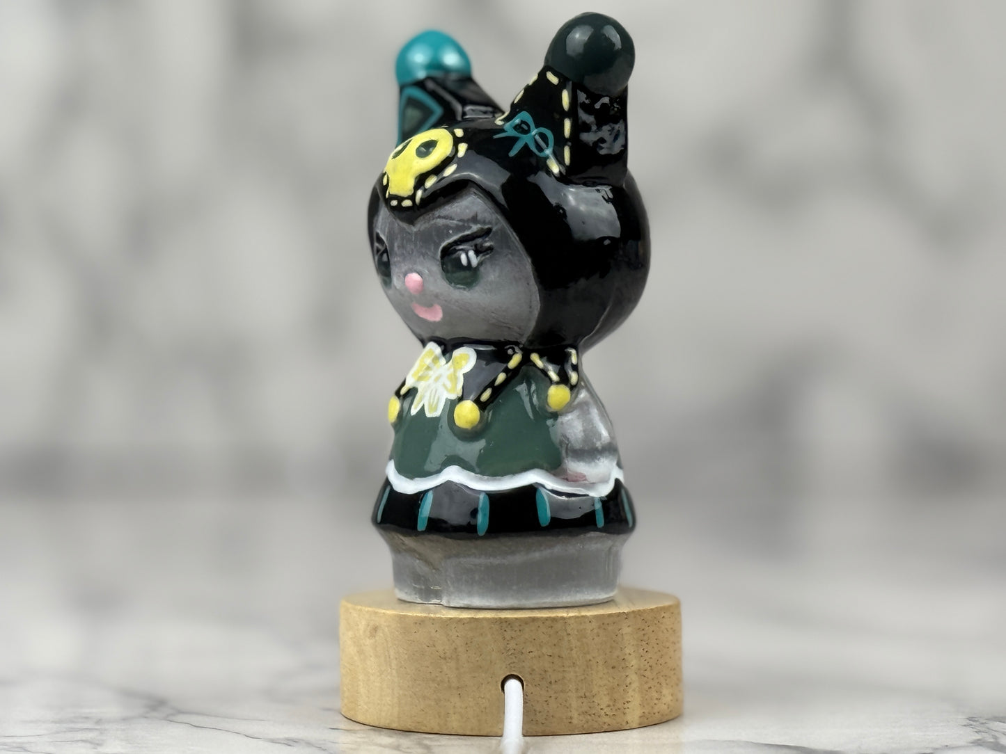 Hand painted Kuromi Selenite Crystal - Jade's Feng Shui Oasis