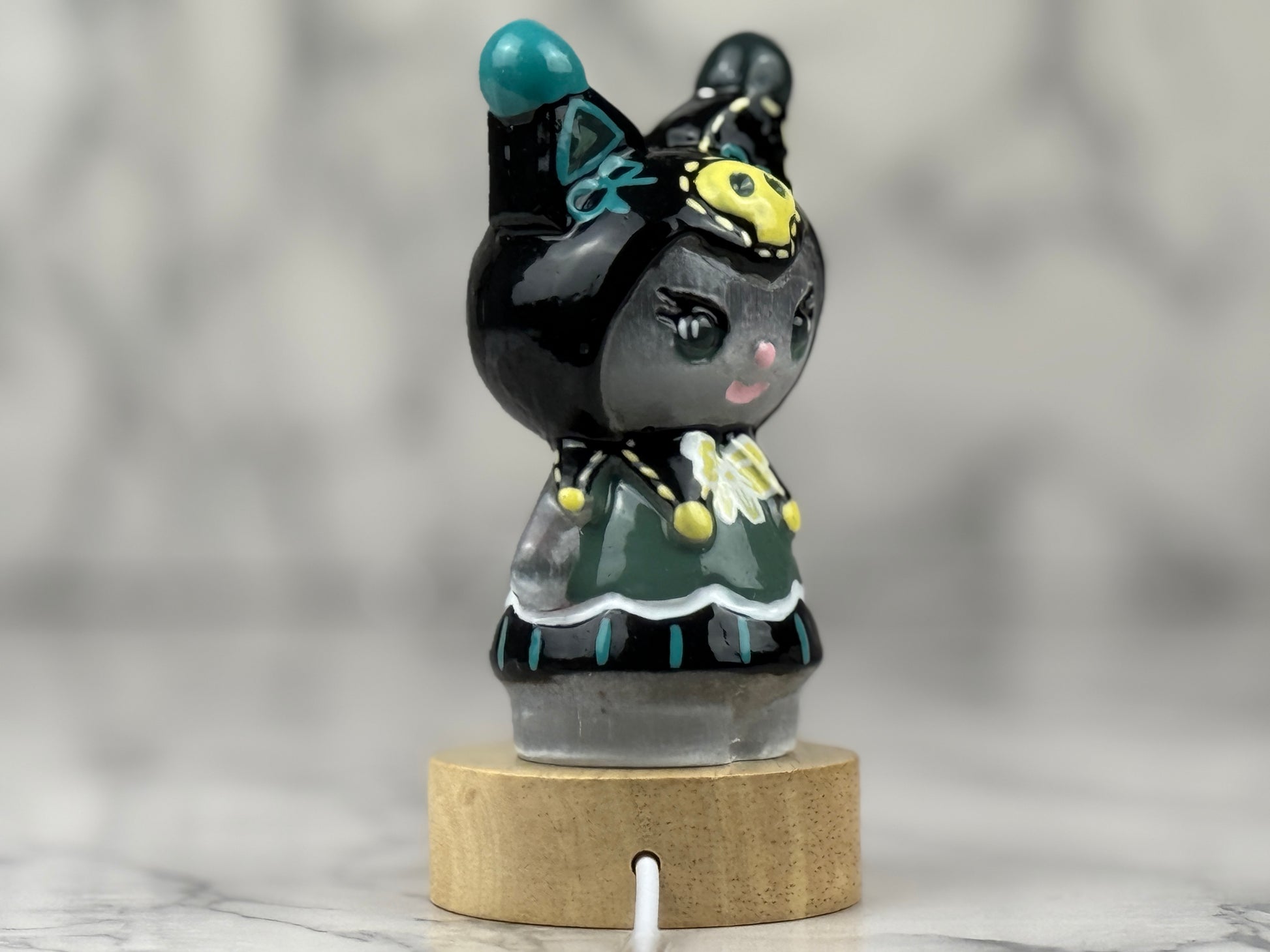 Hand painted Kuromi Selenite Crystal - Jade's Feng Shui Oasis