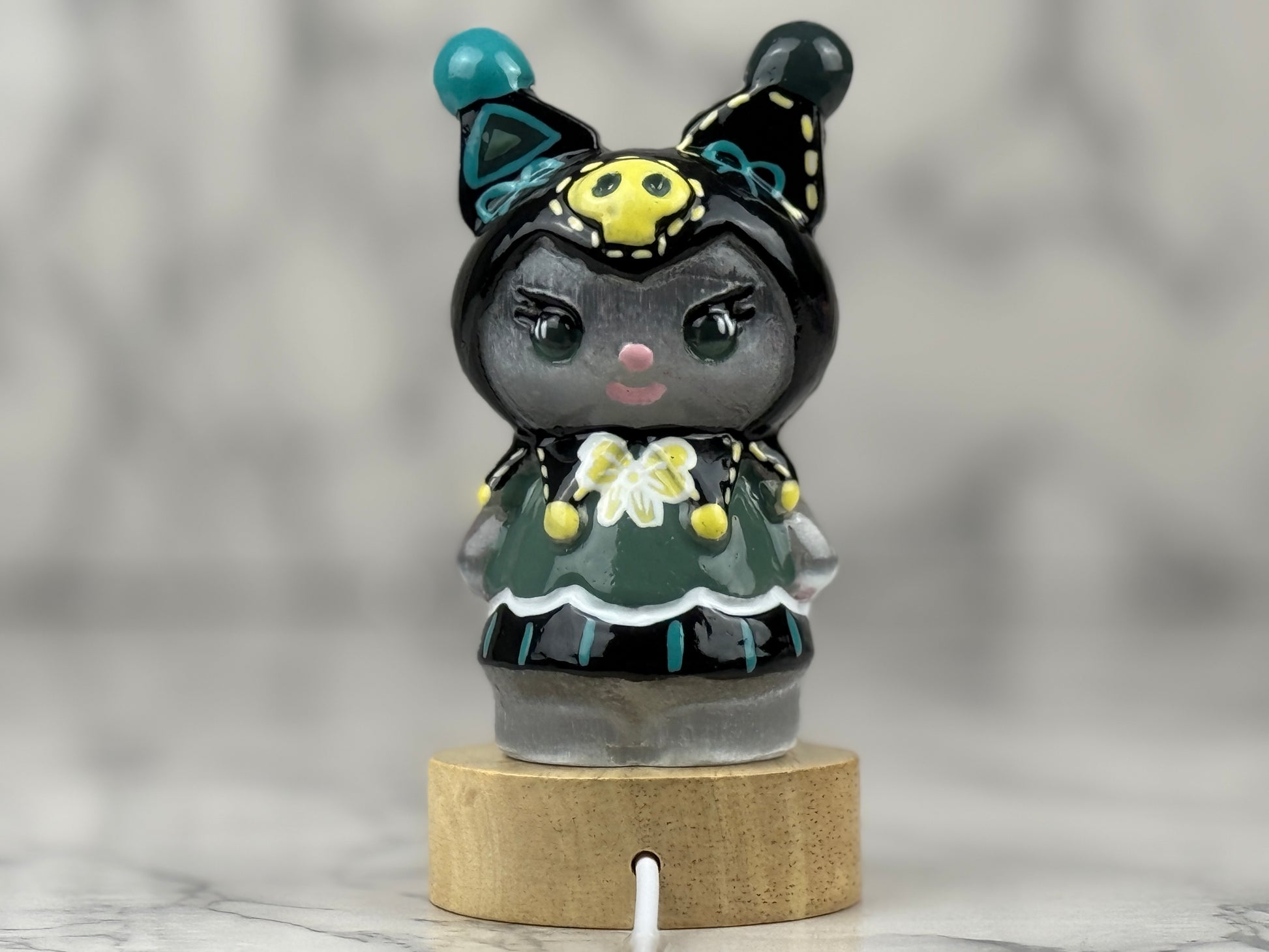 Hand painted Kuromi Selenite Crystal - Jade's Feng Shui Oasis