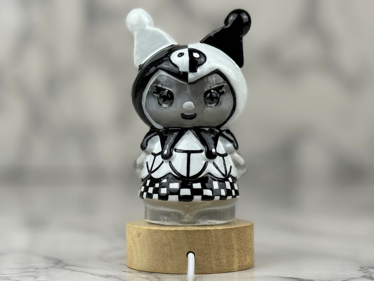 Hand painted Kuromi Selenite Crystal - Jade's Feng Shui Oasis