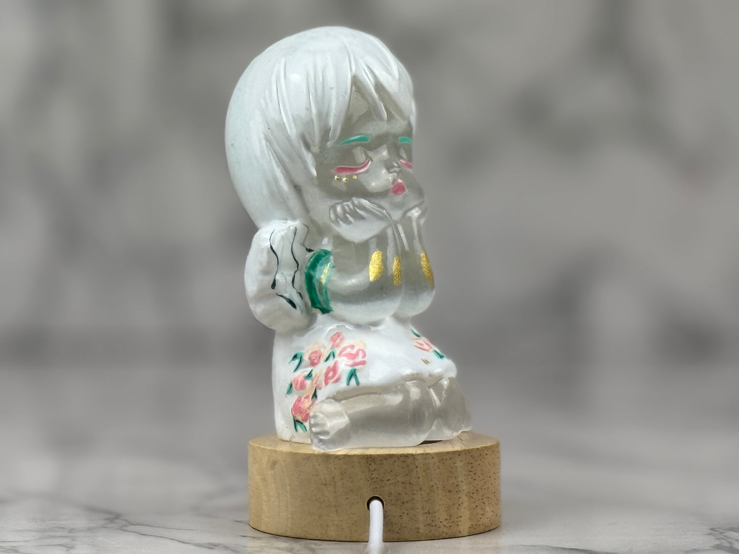 Hand painted Kuromi Selenite Crystal - Jade's Feng Shui Oasis