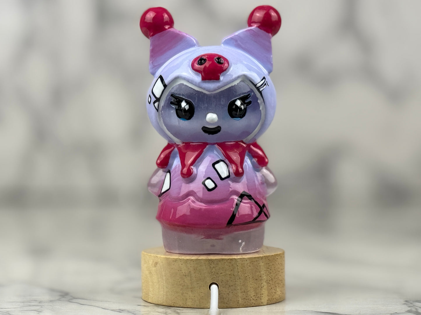 Hand painted Kuromi Selenite Crystal - Jade's Feng Shui Oasis