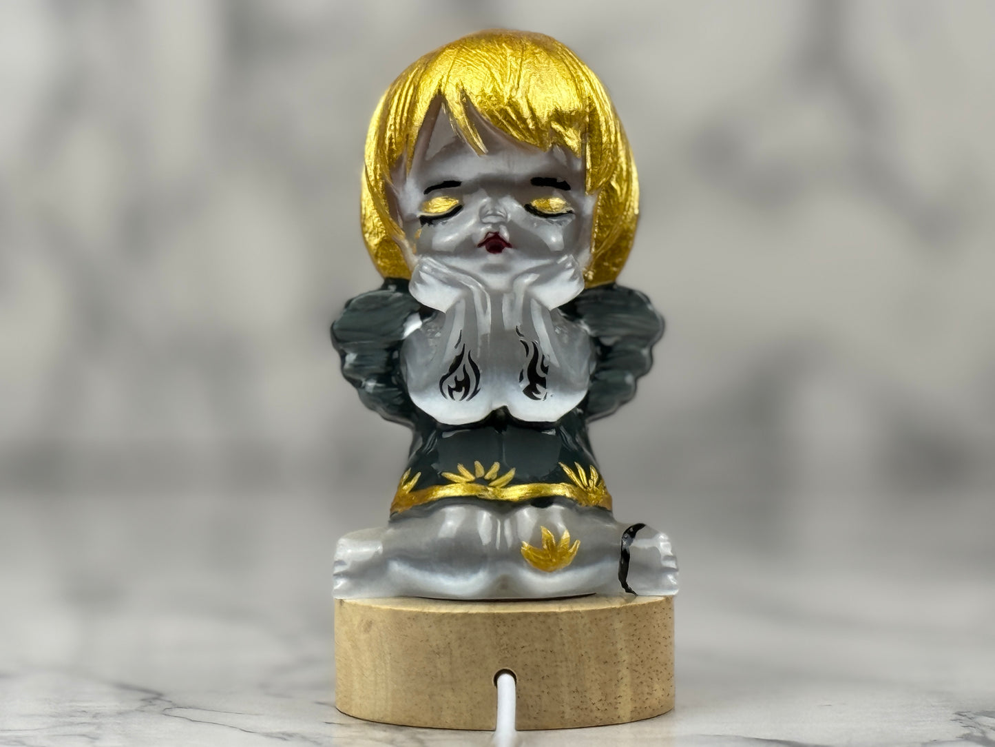 Hand painted Kuromi Selenite Crystal - Jade's Feng Shui Oasis