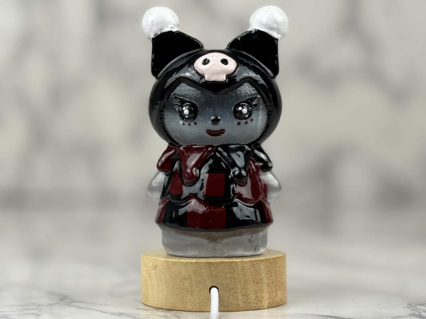 Hand painted Kuromi Selenite Crystal - Jade's Feng Shui Oasis