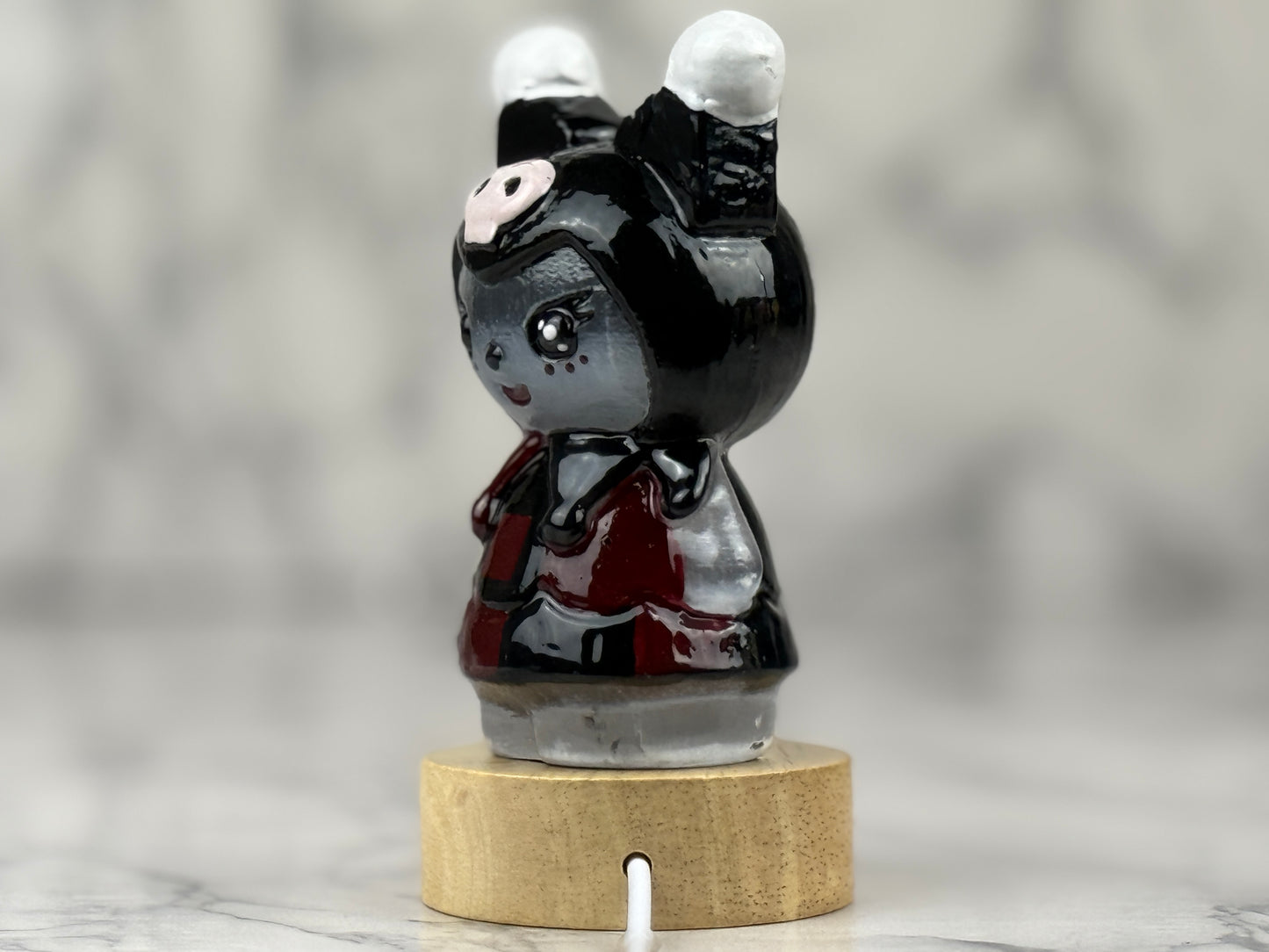 Hand painted Kuromi Selenite Crystal - Jade's Feng Shui Oasis