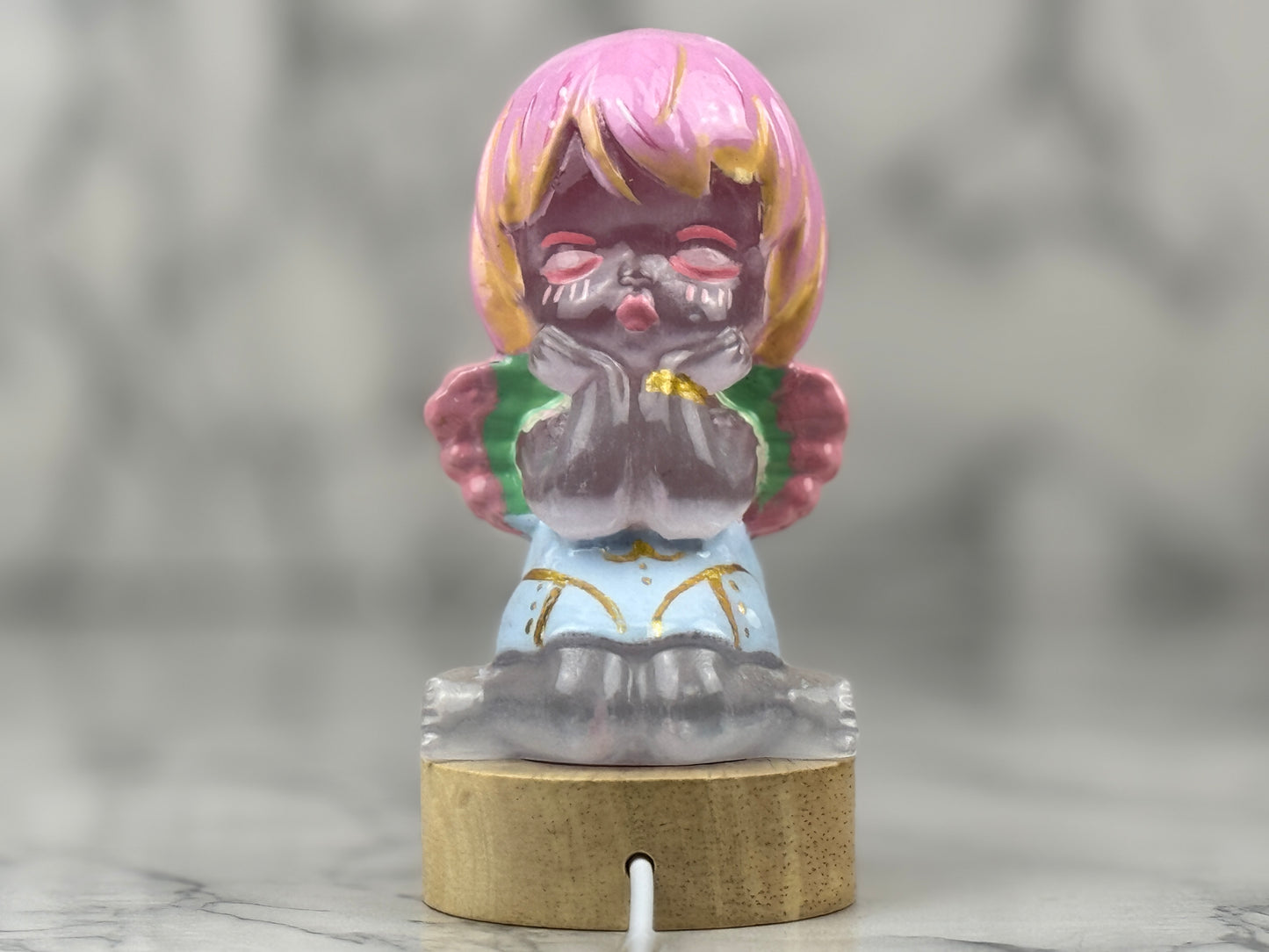 Hand painted Kuromi Selenite Crystal - Jade's Feng Shui Oasis