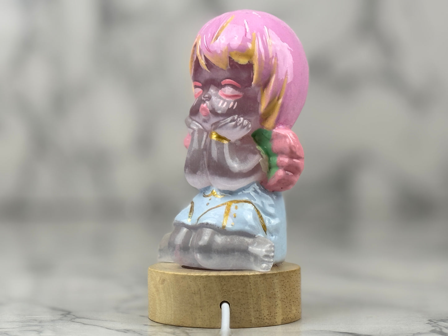 Hand painted Kuromi Selenite Crystal - Jade's Feng Shui Oasis