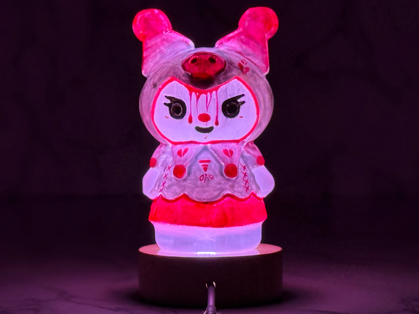 Hand painted Kuromi Selenite Crystal - Jade's Feng Shui Oasis