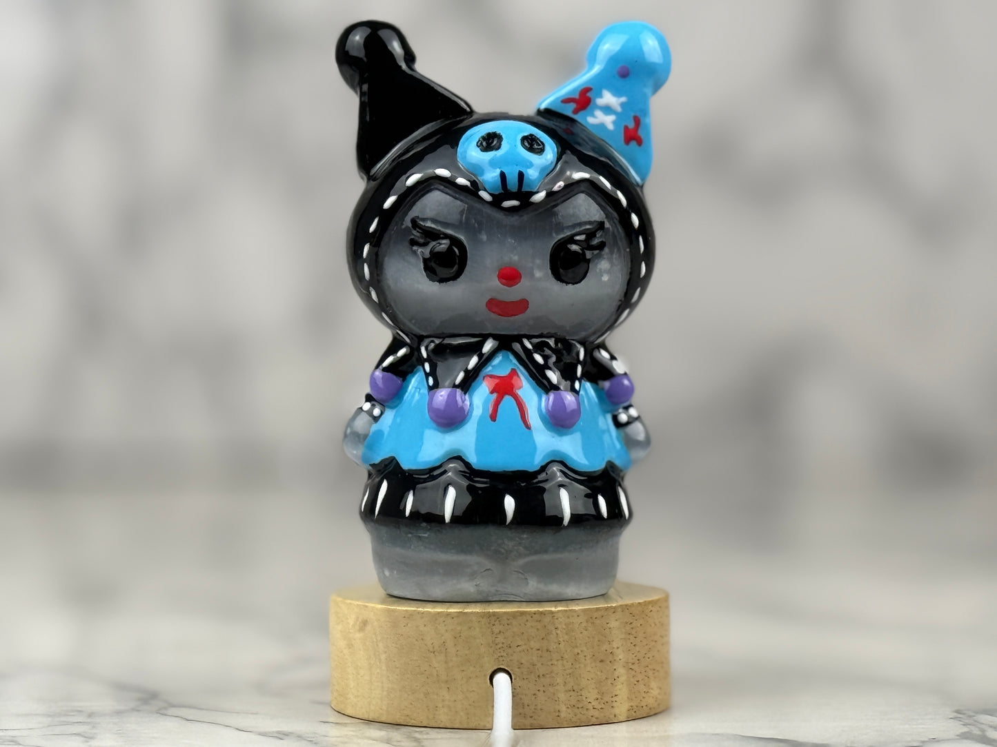 Hand painted Kuromi Selenite Crystal - Jade's Feng Shui Oasis