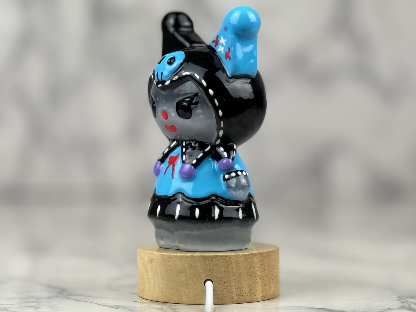 Hand painted Kuromi Selenite Crystal - Jade's Feng Shui Oasis