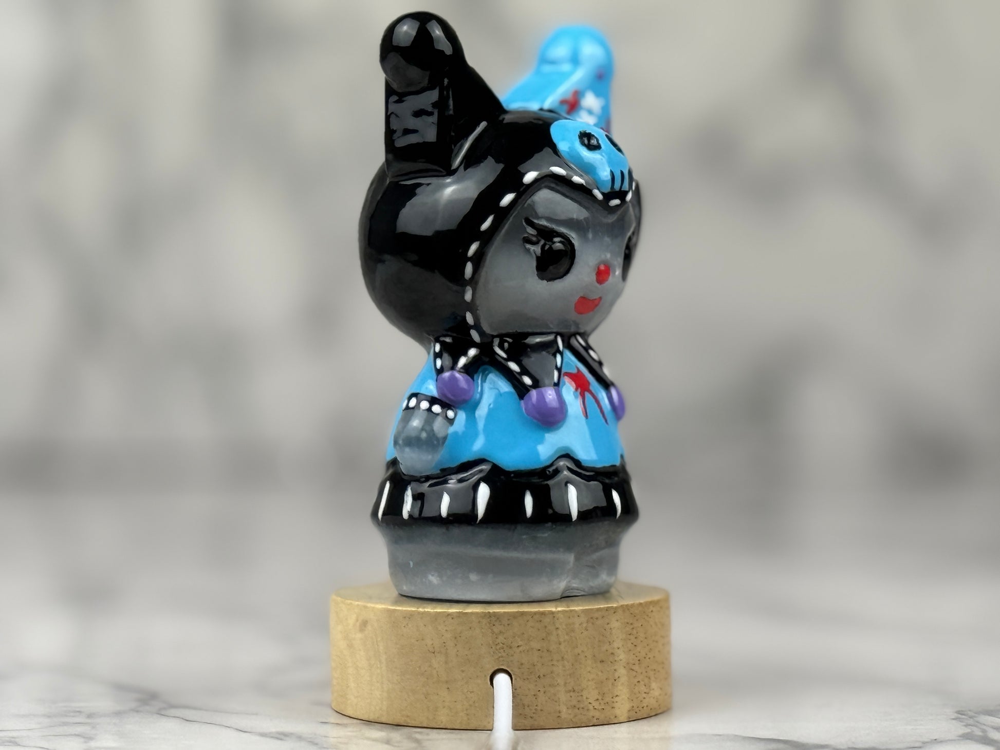 Hand painted Kuromi Selenite Crystal - Jade's Feng Shui Oasis