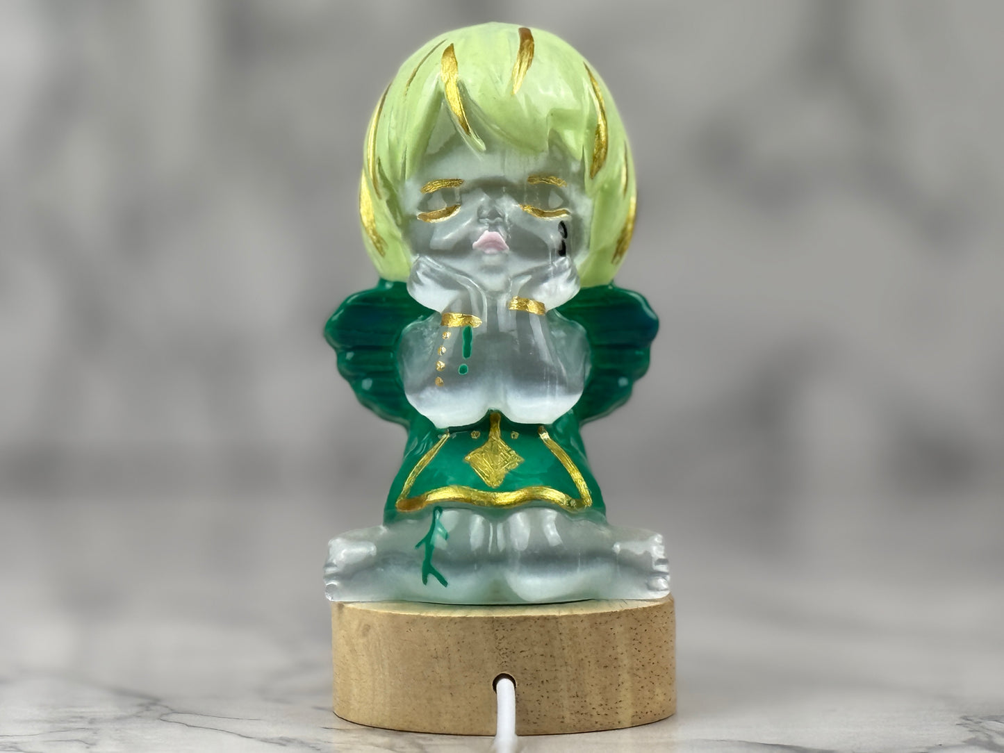 Hand painted Kuromi Selenite Crystal - Jade's Feng Shui Oasis