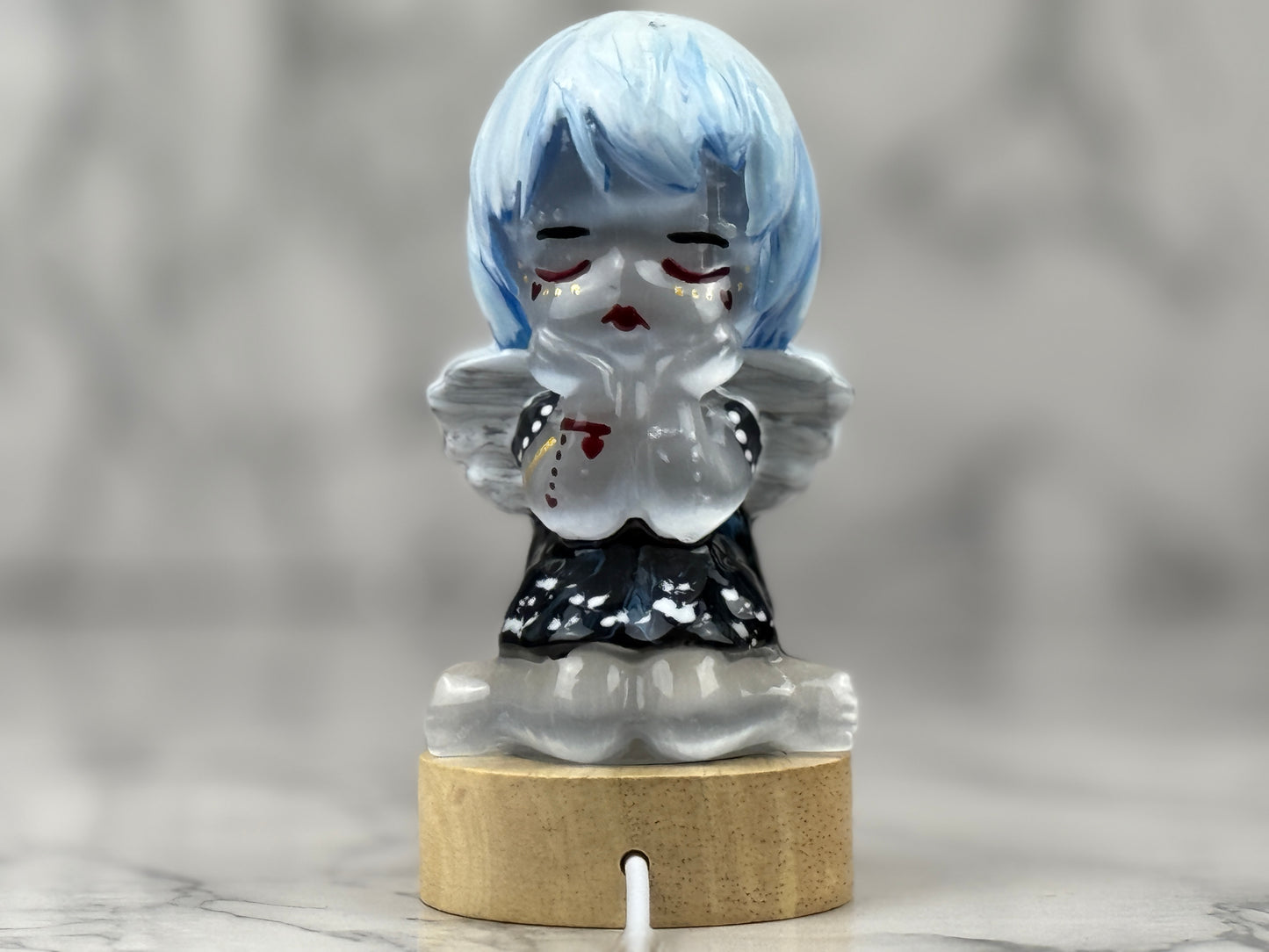 Hand painted Kuromi Selenite Crystal - Jade's Feng Shui Oasis