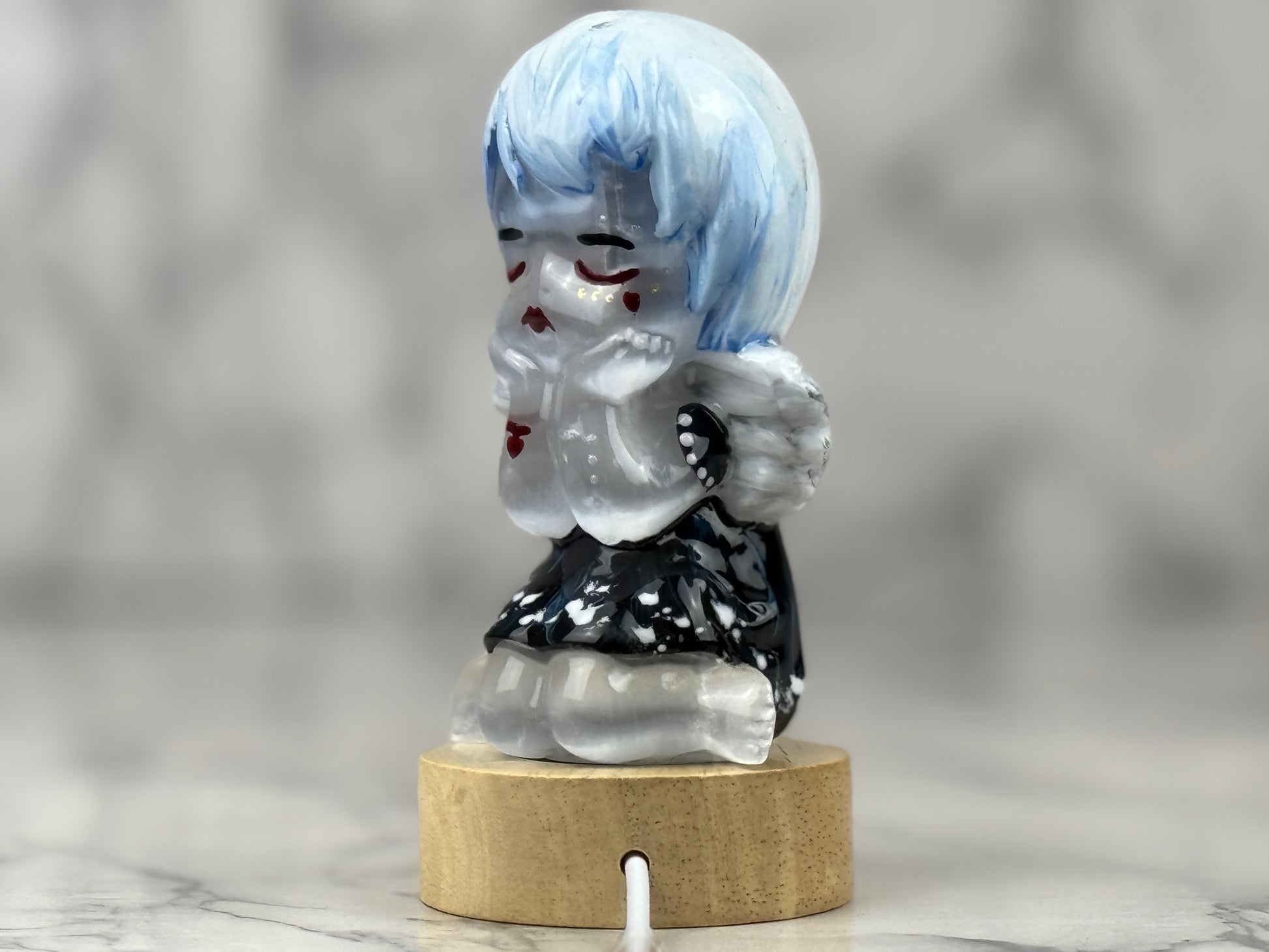 Hand painted Kuromi Selenite Crystal - Jade's Feng Shui Oasis