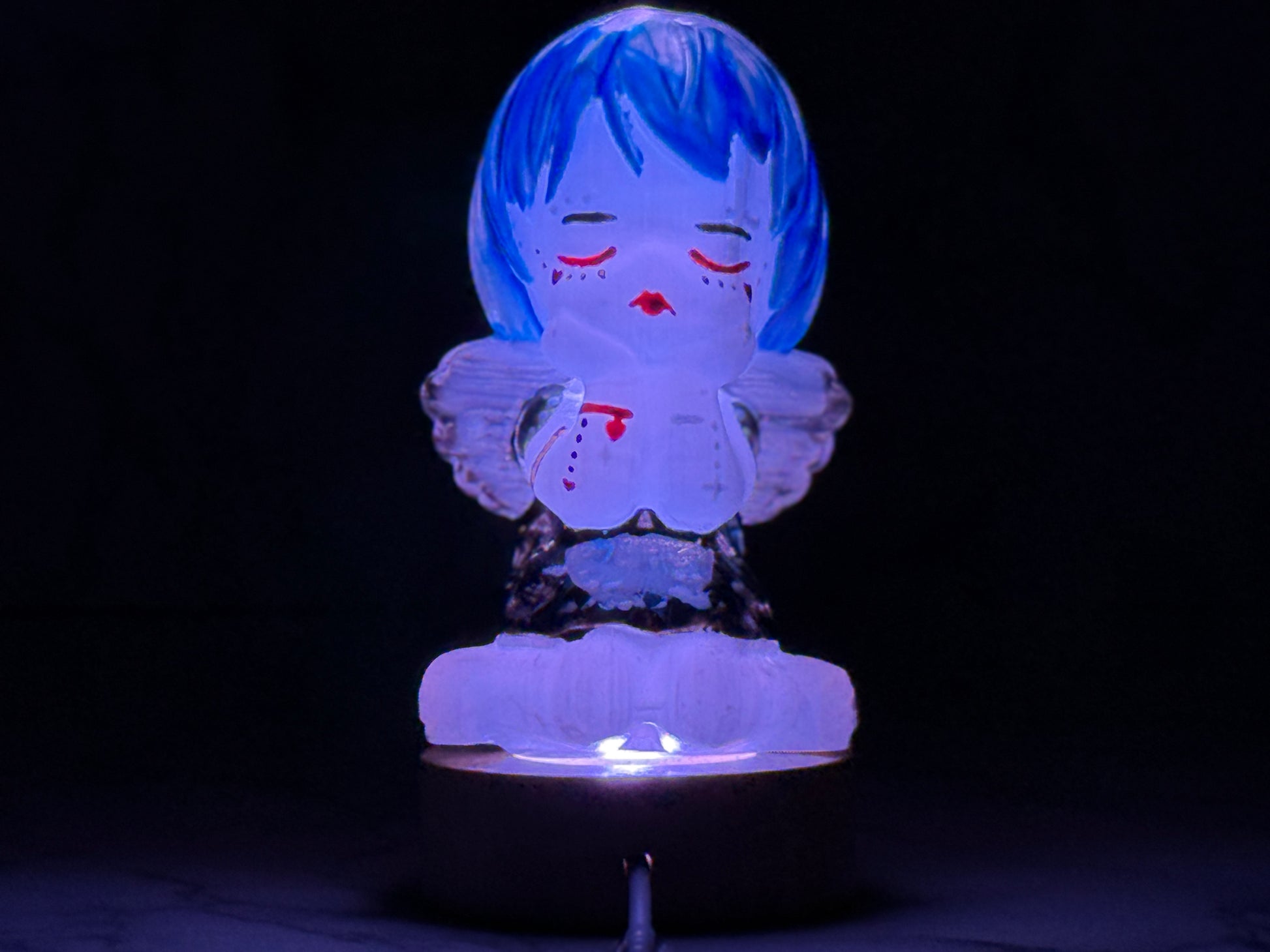 Hand painted Kuromi Selenite Crystal - Jade's Feng Shui Oasis