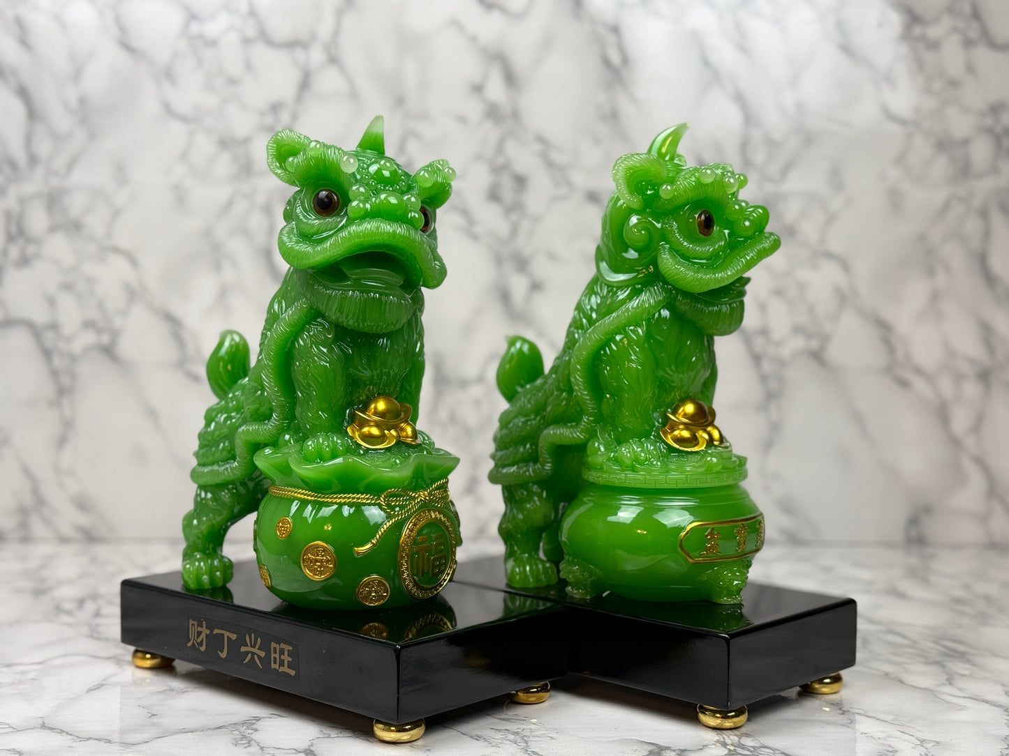 Pair of Chinese Guardian Lions - Jade's Feng Shui Oasis