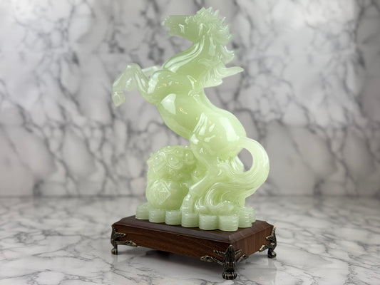 Iced Jade Horse - Jade's Feng Shui Oasis